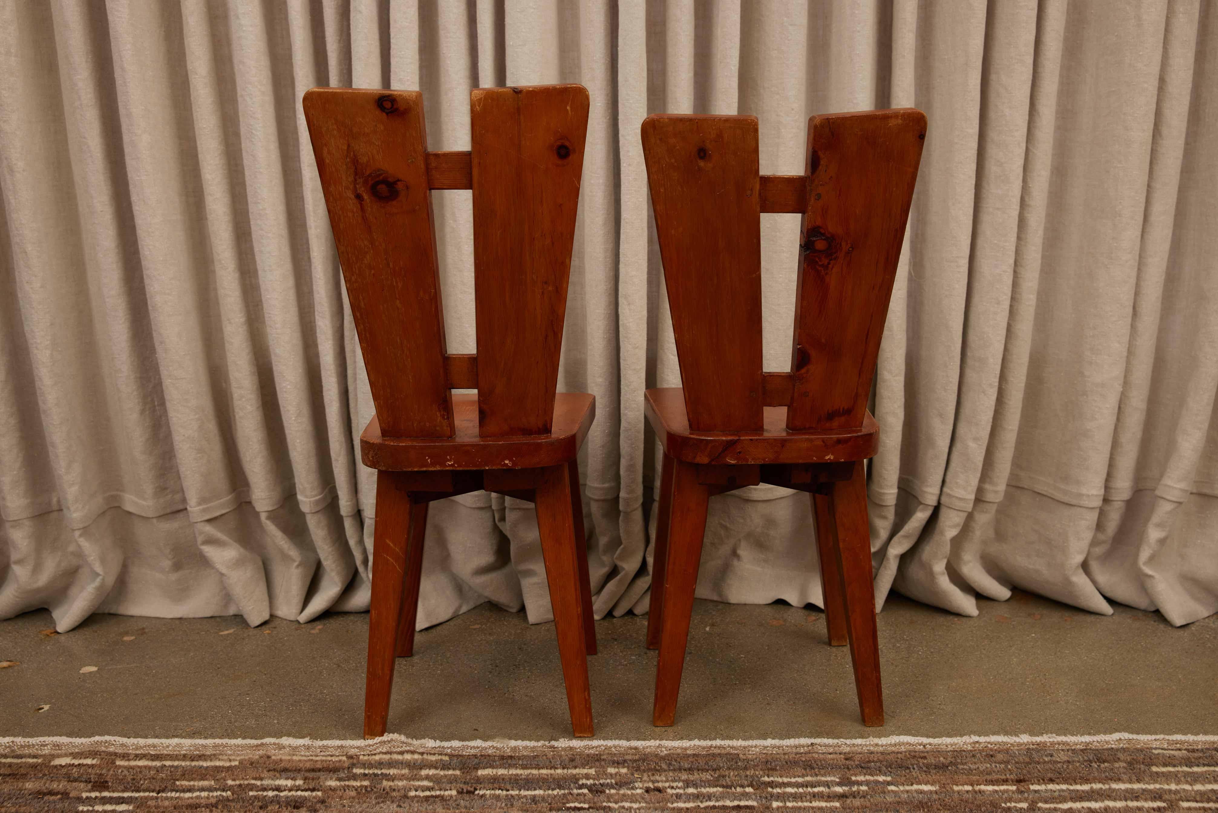 Christian Durupt, Dining Chairs, Pine, France, 1960s For Sale 14