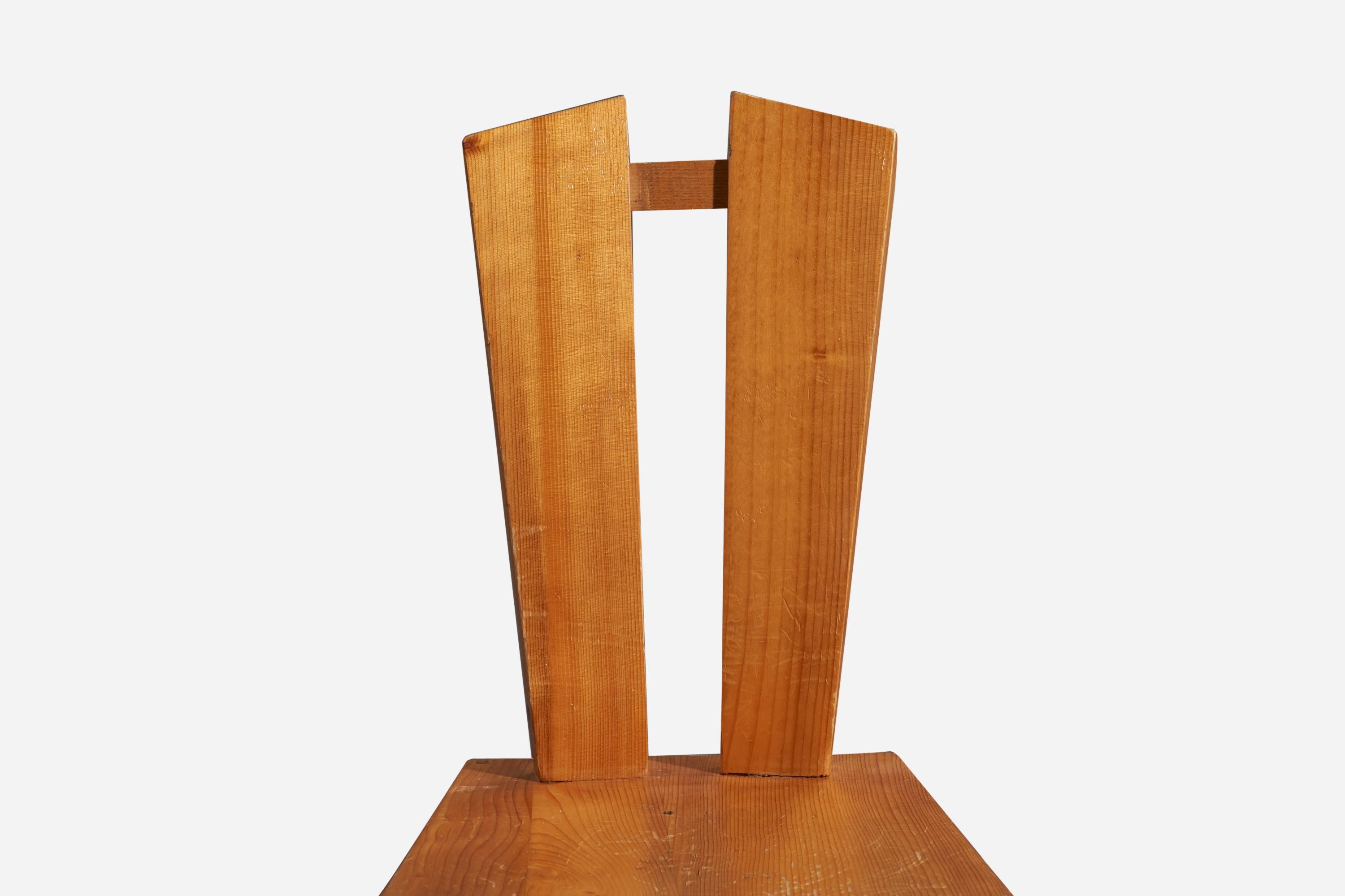 French Christian Durupt, Dining Chairs, Pine, France, 1960s For Sale