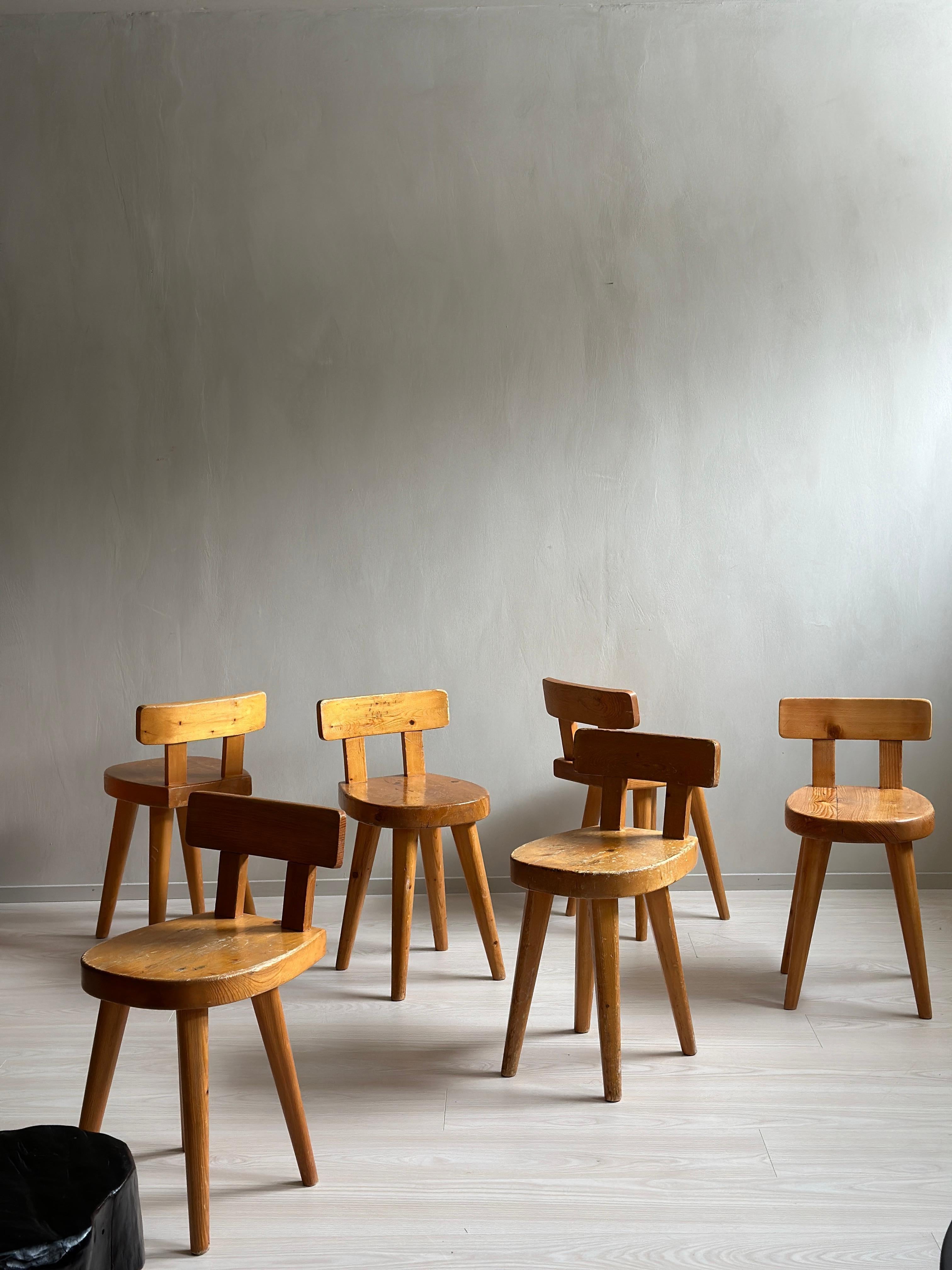 Mid-Century Modern Christian Durupt, ensemble de six chaises à manger 