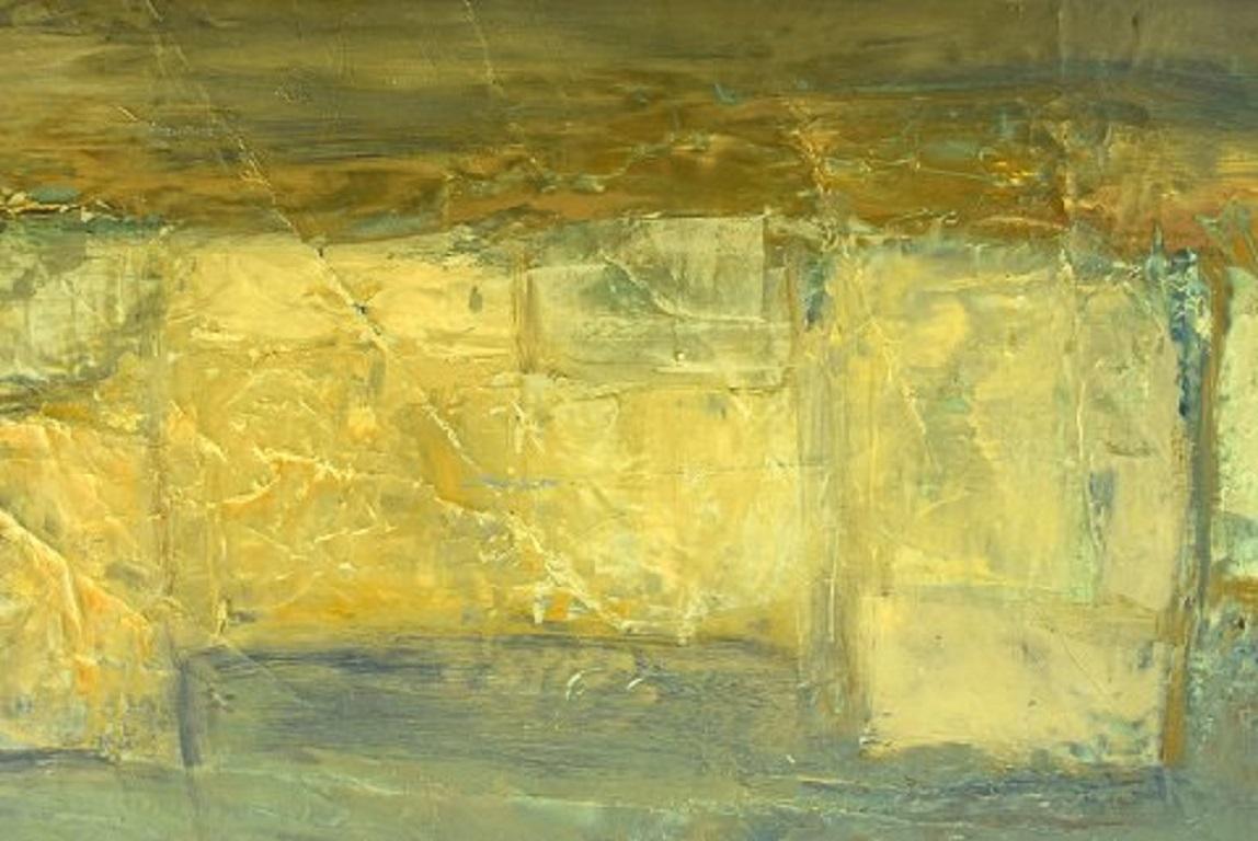 Christian Dyekjær, Modernist Landscape, Oil on Canvas, Dated 1965 In Good Condition In Copenhagen, DK