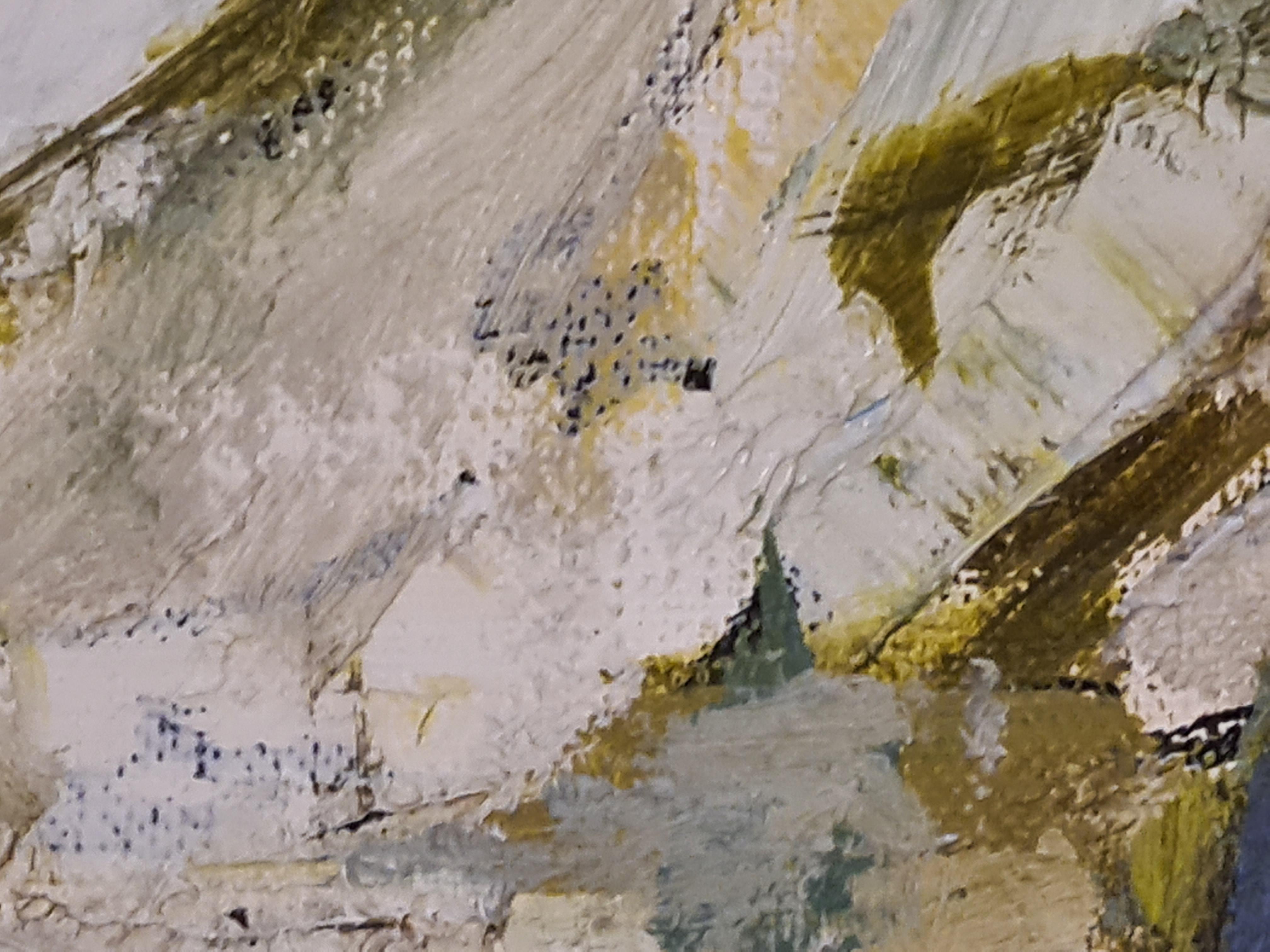 Les Vignes, Tricastin. Olio impressionista su tela. 1