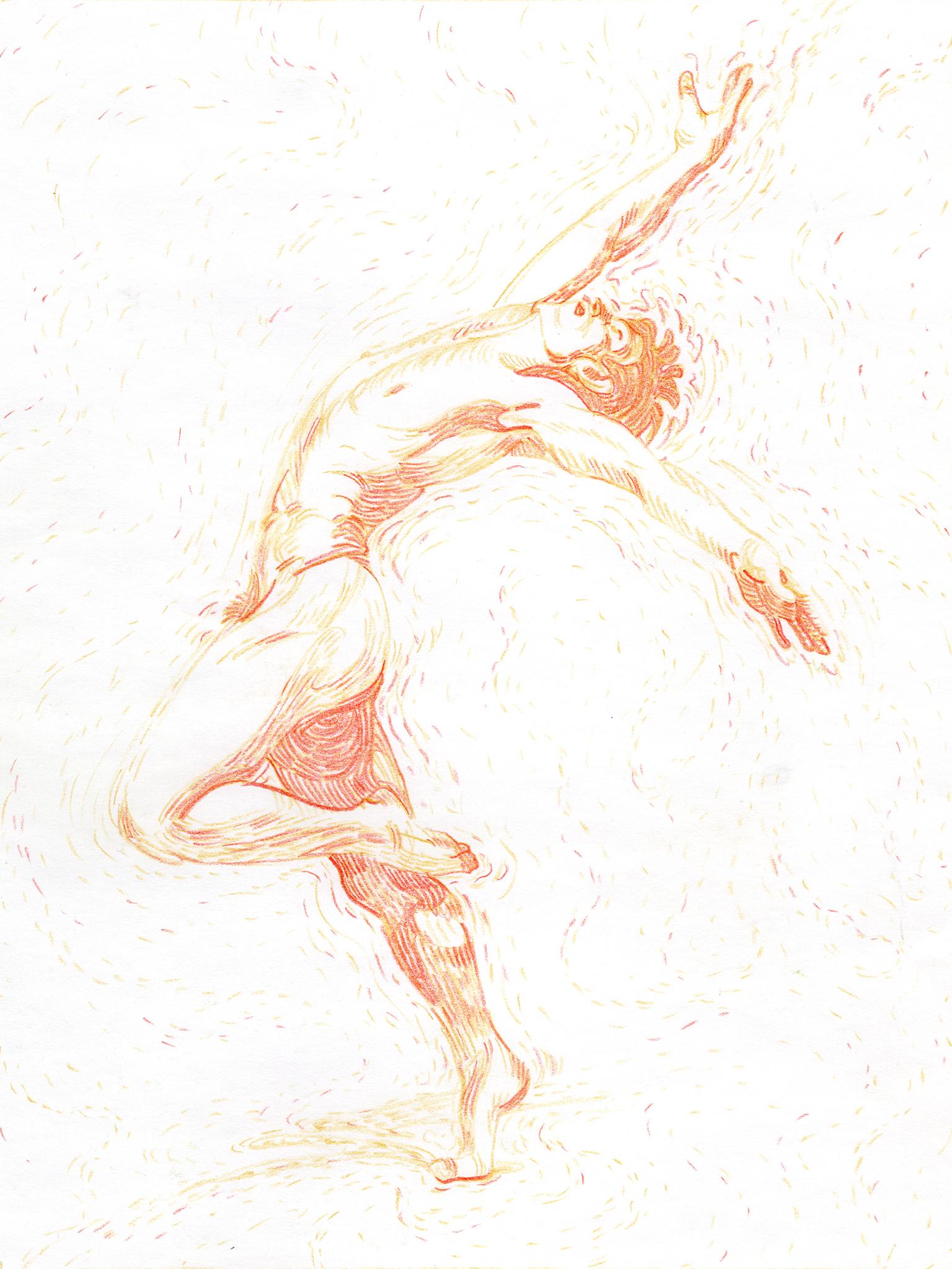 Arte contemporáneo canadiense de Christian Frederiksen - Bailarina perturbando el campo