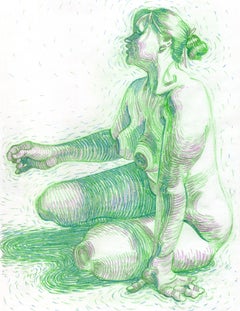 Art contemporain canadien de Christian Frederiksen - Figure dans The Artful Green Miasma
