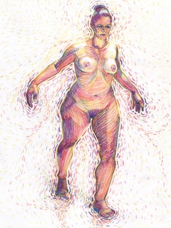 Art contemporain canadien de Christian Frederiksen - Nu avec champ pointilliste