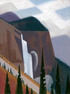 Zeitgenössische kanadische Kunst von Christian Frederiksen - Takakkaw Falls