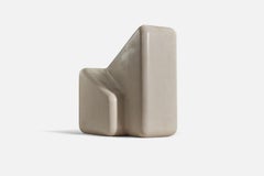 Christian Holzäpfel, Tabouret à genoux, plastique moulé blanc, Allemagne, 1970