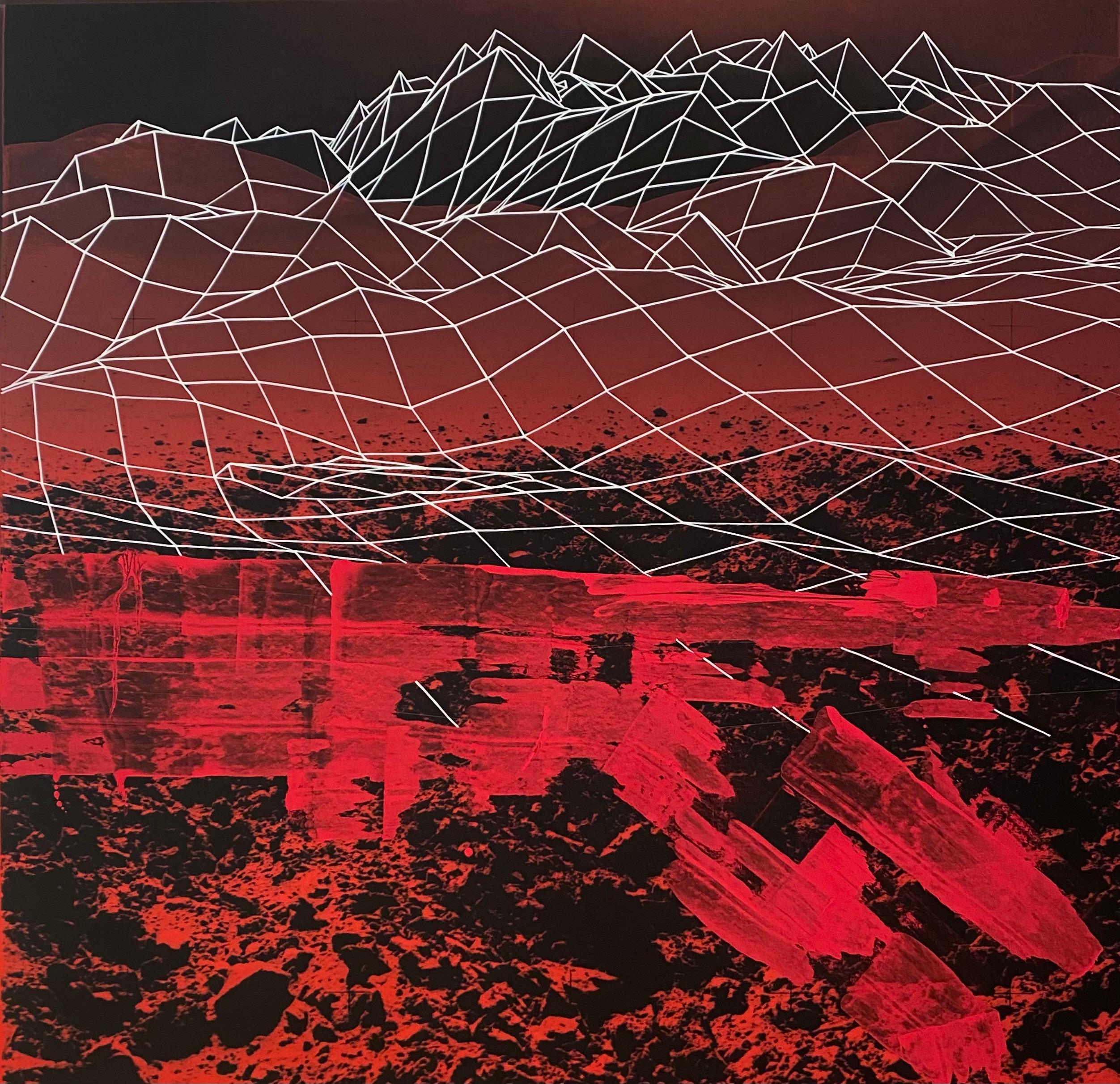 Mount Hadley, Oslo 2021. – aus der Serie „In; Human Nature“ – Gletschermalerei  – Mixed Media Art von Christian Houge