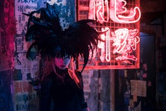 'Keyla Karasu 2',  série Okurimono, Tokyo- japonais-neon-girl-colore