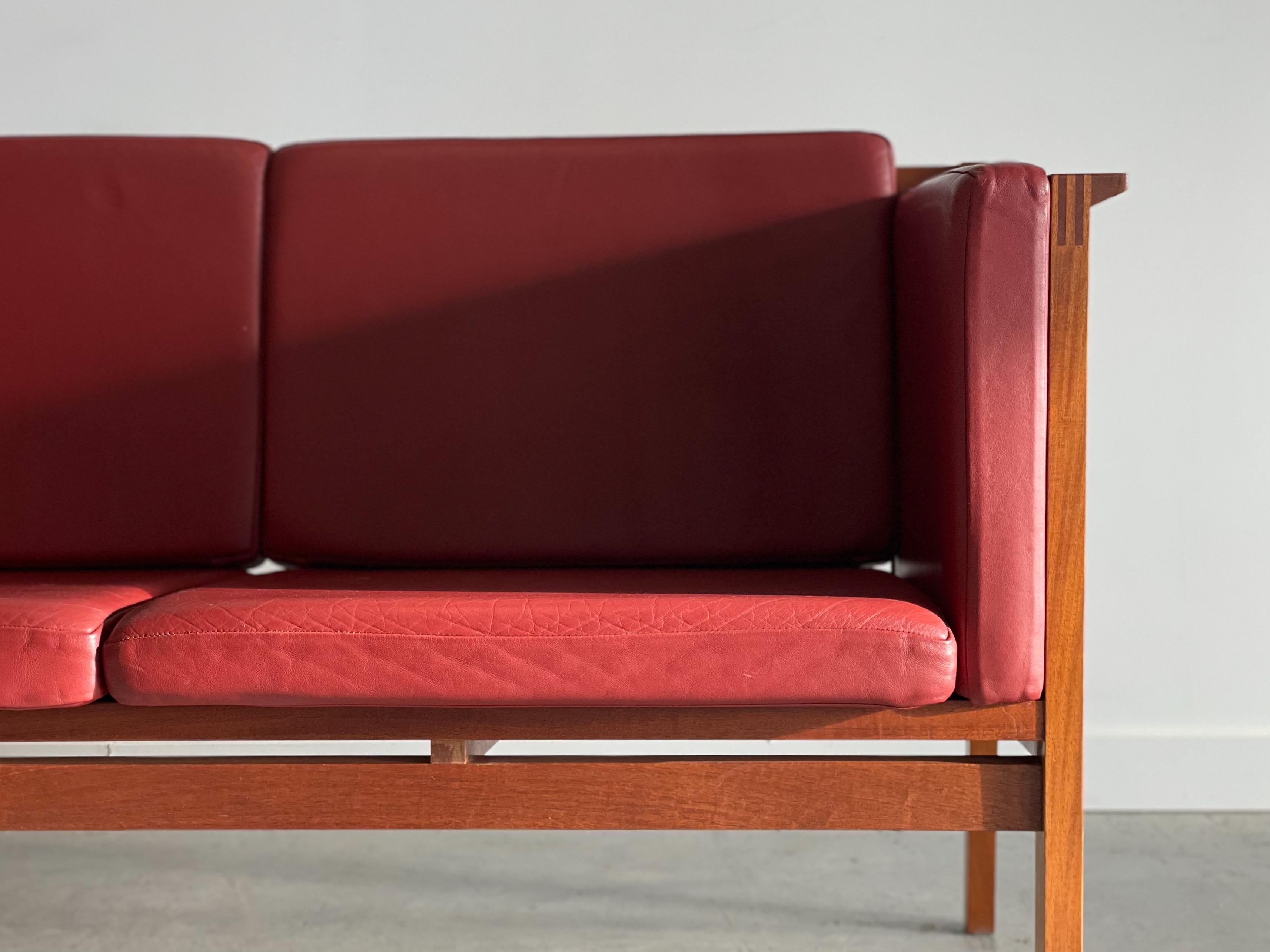 Woodwork Christian Hvidt Mahogany Two-seater Sofa for Soborg Mobler For Sale