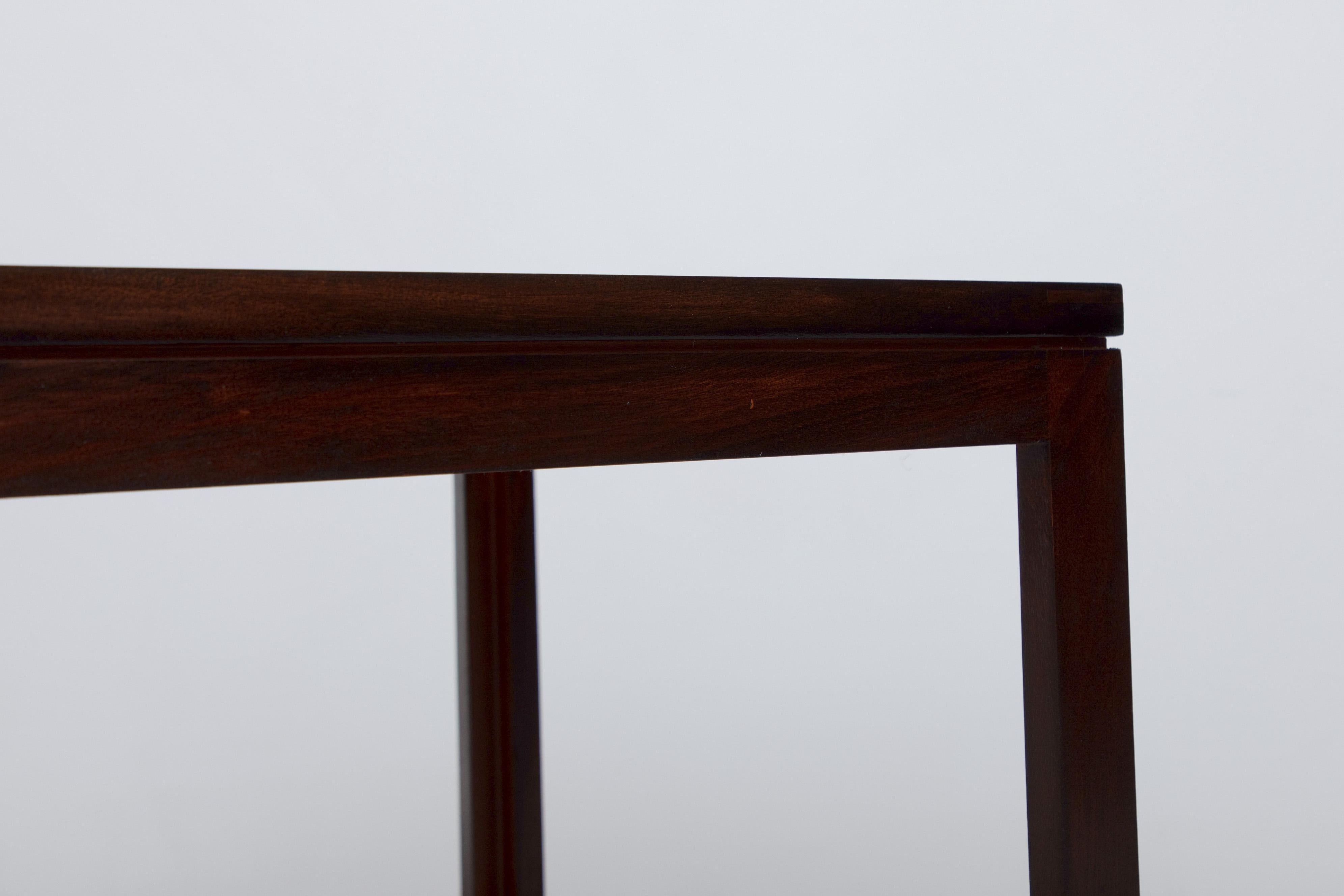Christian Hvidt Mid-Century Modern Dark Wood Dining Table for Soborg Mobler For Sale 4