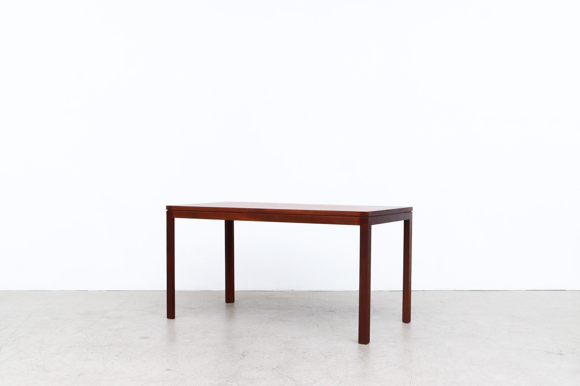 Christian Hvidt Mid-Century Modern Dark Wood Dining Table for Soborg Mobler In Good Condition For Sale In Los Angeles, CA