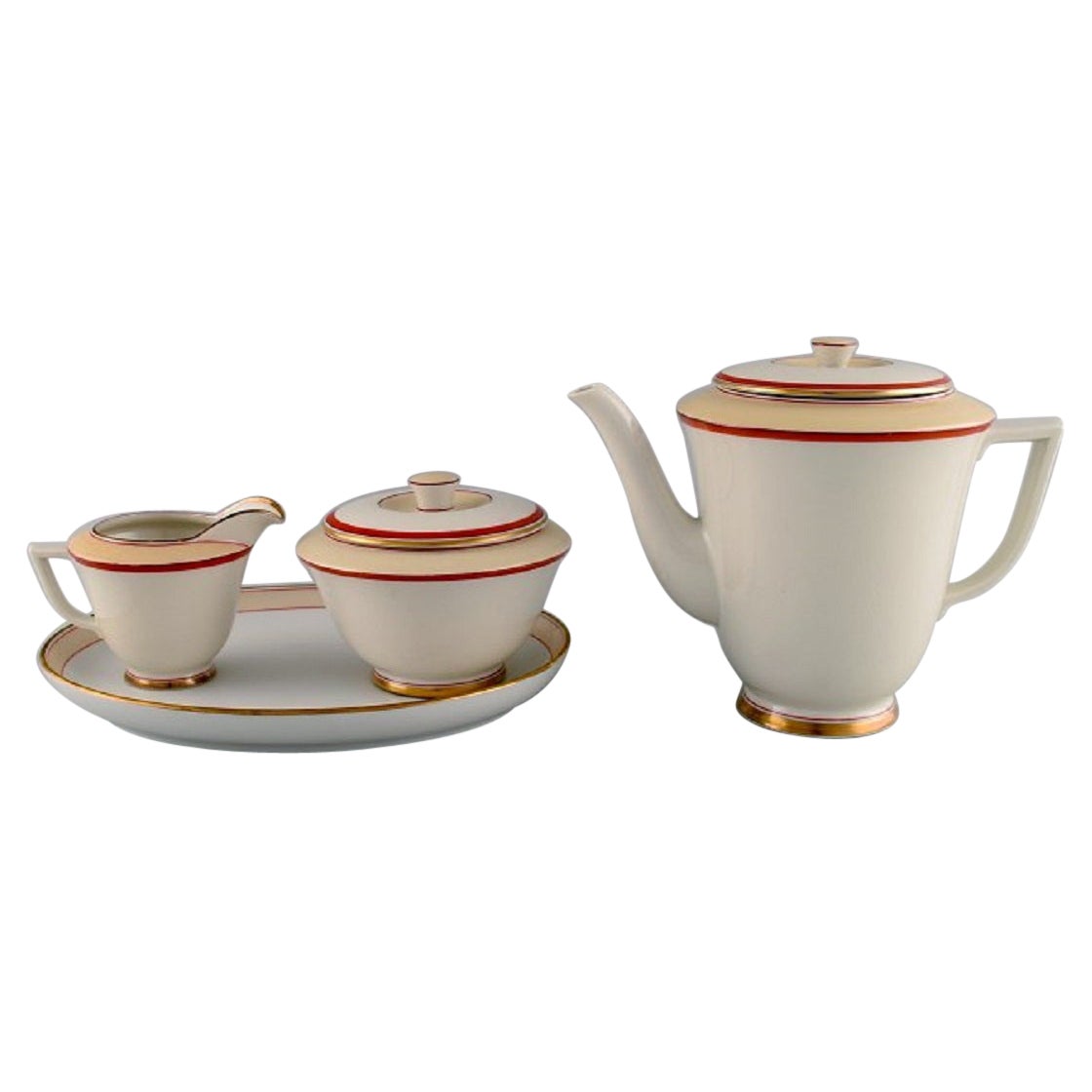 Christian Joachim for Royal Copenhagen, "The Spanish Pattern", Coffee Set