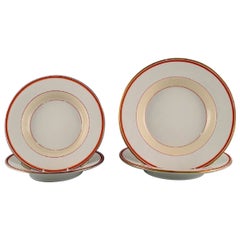 Christian Joachim for Royal Copenhagen, "The Spanish Pattern", Four Deep Plates