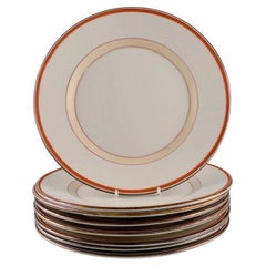 Christian Joachim, Royal Copenhagen, "the Spanish Pattern", Eight Dinner Plates