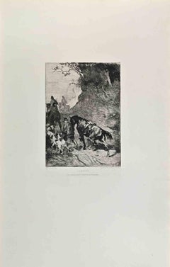 La Montée - Etching by Christian Johannes Nieuwenhuys - 1870s