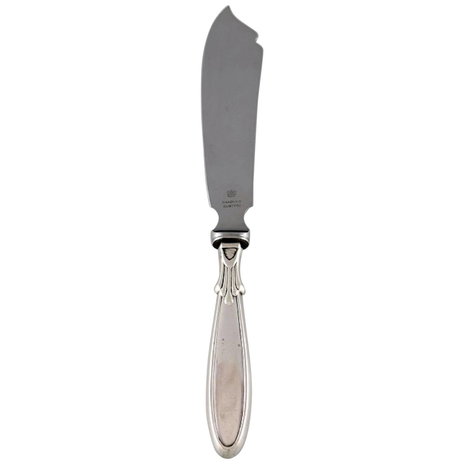 Christian Knudsen Hansen, Danish Silversmith, President Cake Knife in Silver