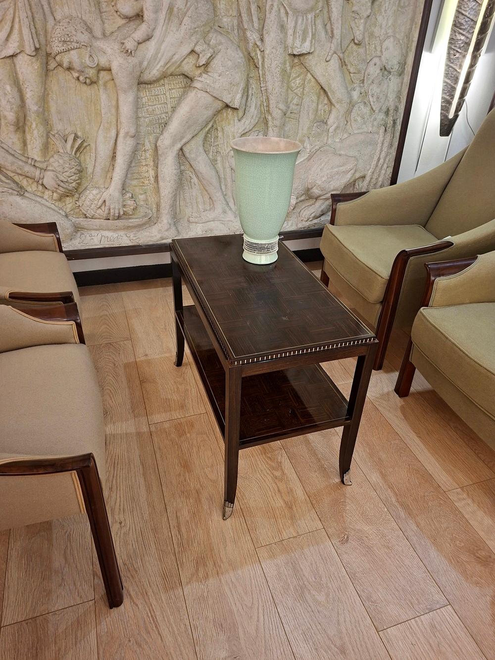 Christian Krass, table basse Art Déco à deux plateaux, vers 1930