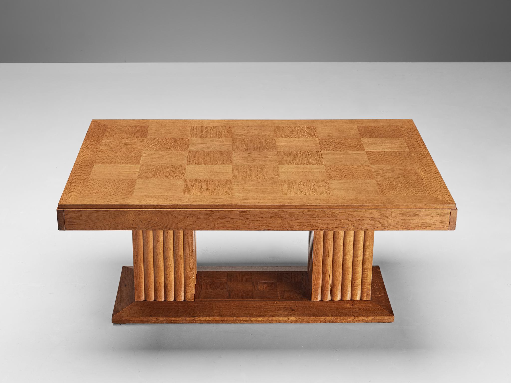 Christian Krass Table in Oak with Inlayed Top For Sale 2