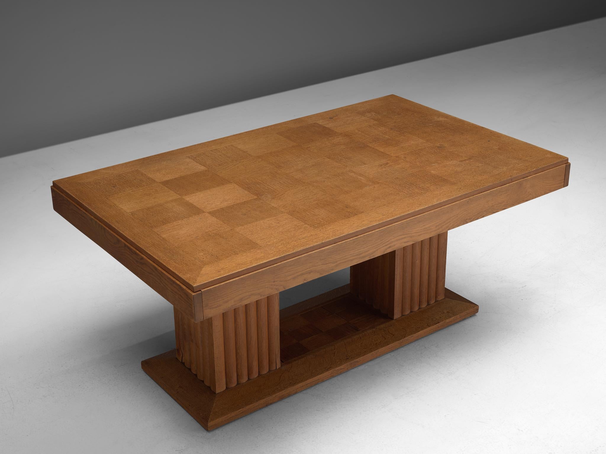 French Christian Krass Table with Inlayed Top, 1930s