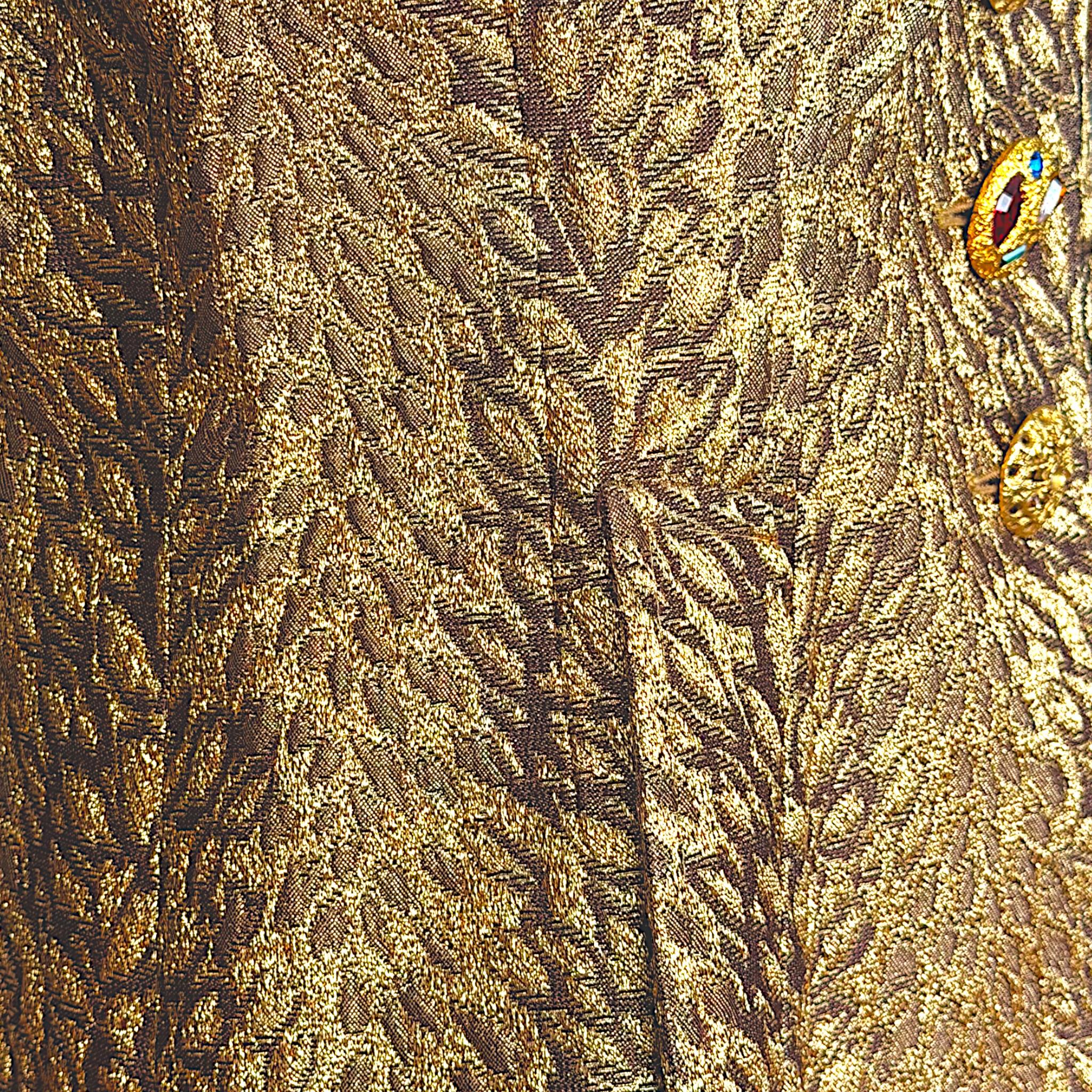 Donna Christian Lacroix, giacca barocca in broccato d'oro degli anni '90 in vendita