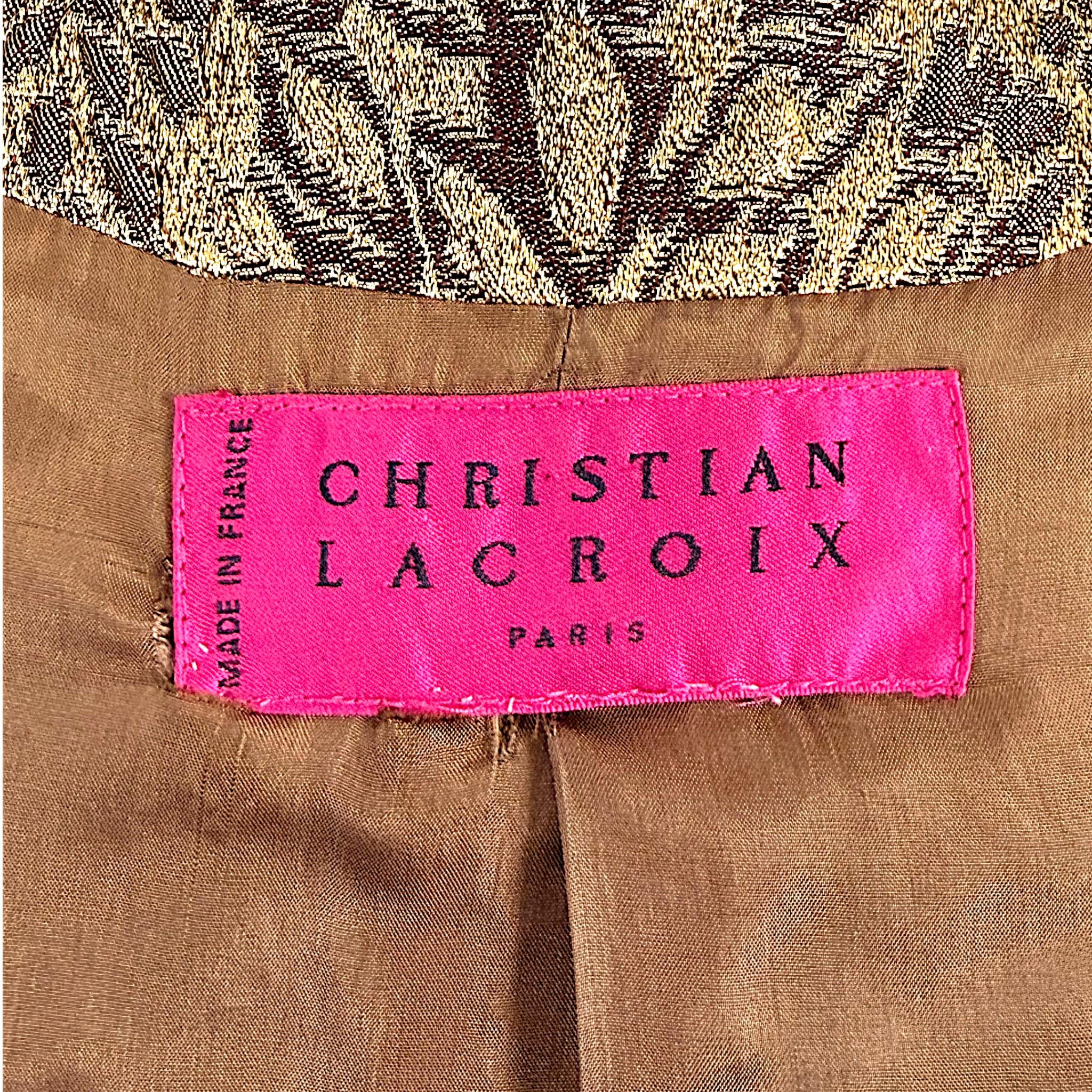 Christian Lacroix, giacca barocca in broccato d'oro degli anni '90 in vendita 1