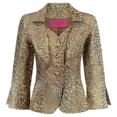 Christian Lacroix 1990s Gold Baroque Brocade Jacket