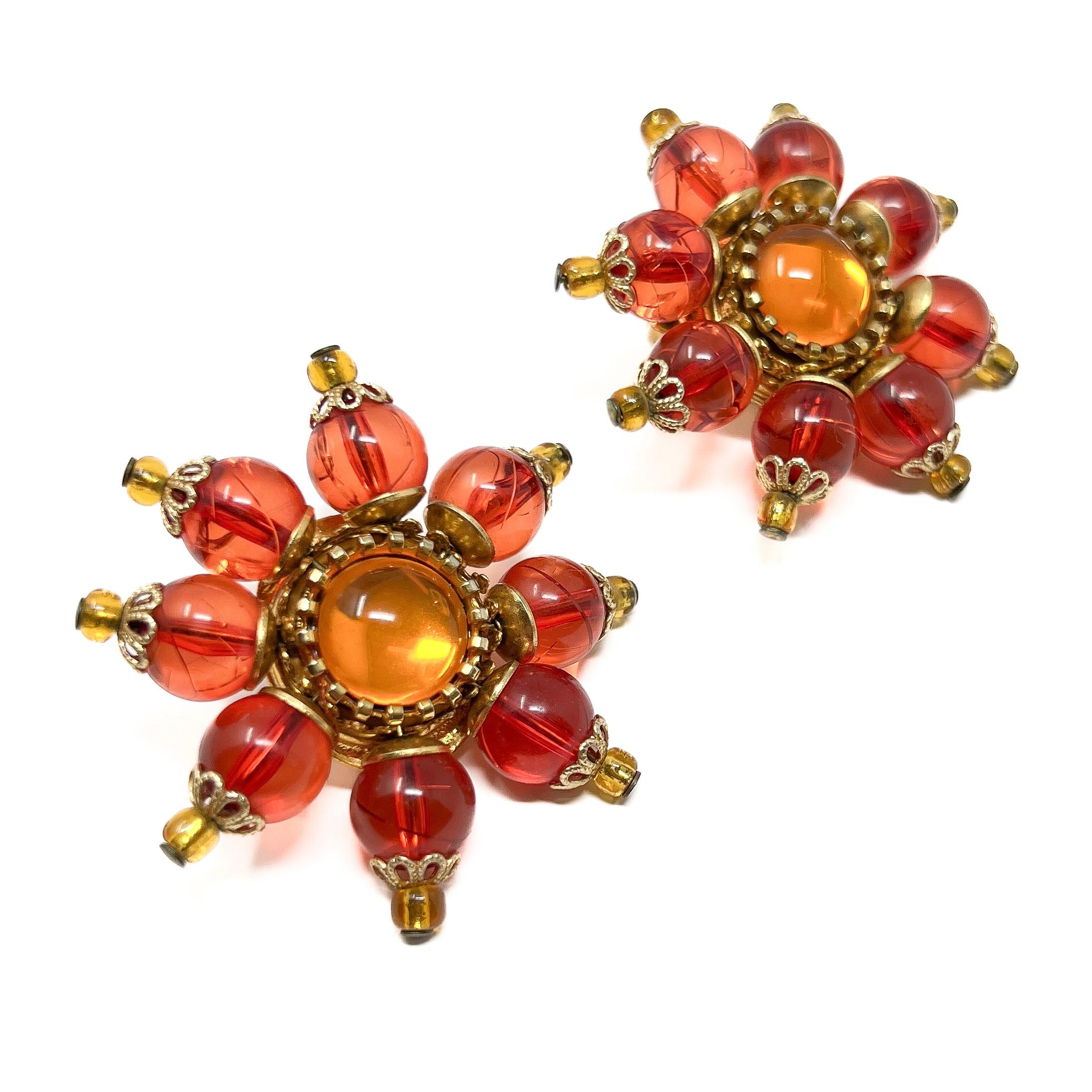 Christian Lacroix Pendientes Sol Vintage bañados en oro de los años 90 en venta 1