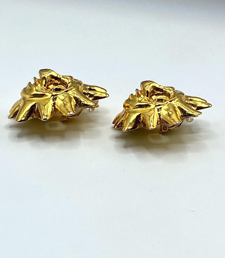Christian Lacroix 1990s Iconic Sun Face Large Earrings 2