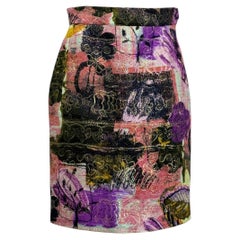 Christian Lacroix 1999 jacquard multicolor skirt
