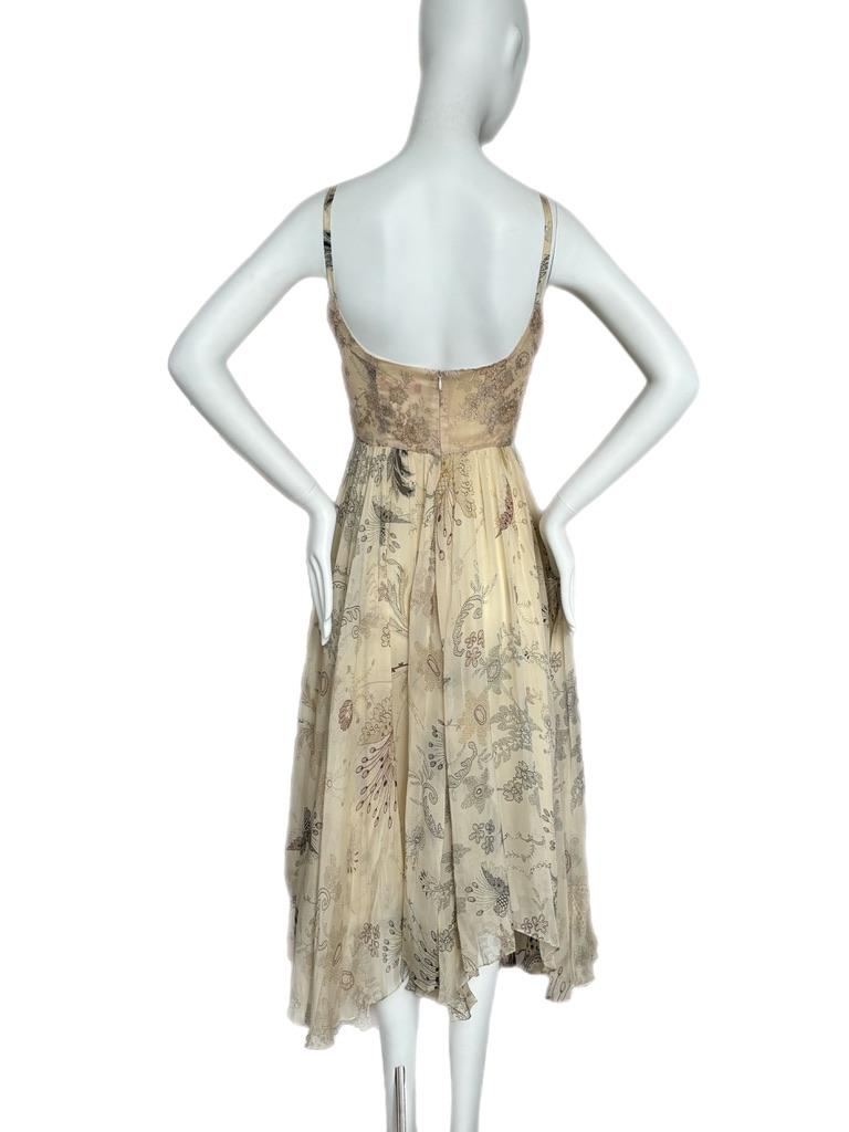 Gray CHRISTIAN LACROIX 2006 Vintage Runway Ad Editorial Silk Fairy Dress