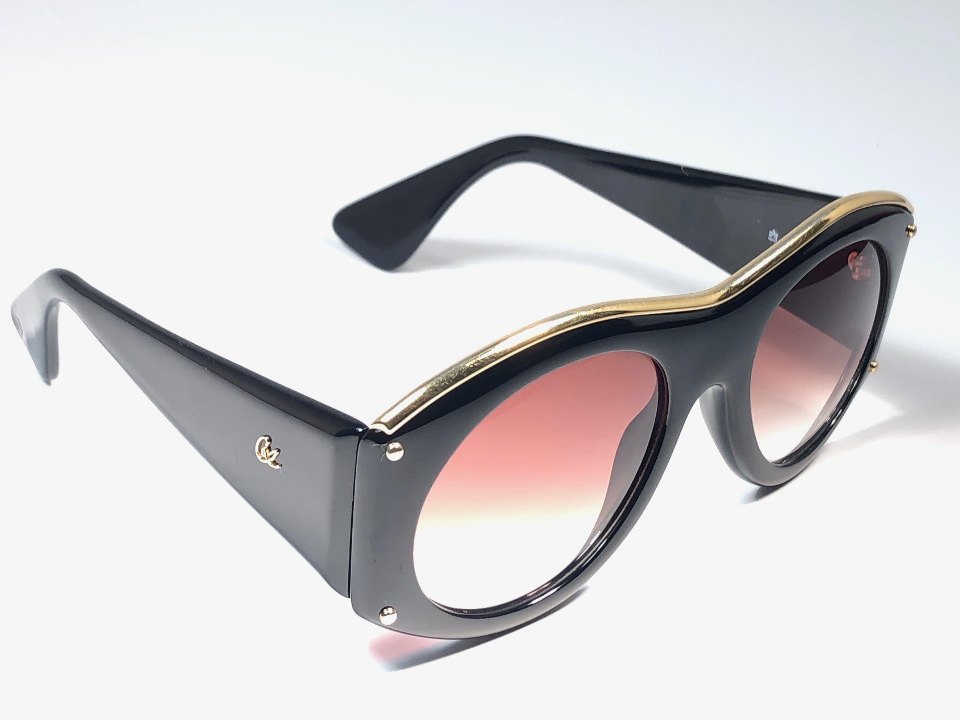 cat eye s004 sunglasses in acetate black / havana