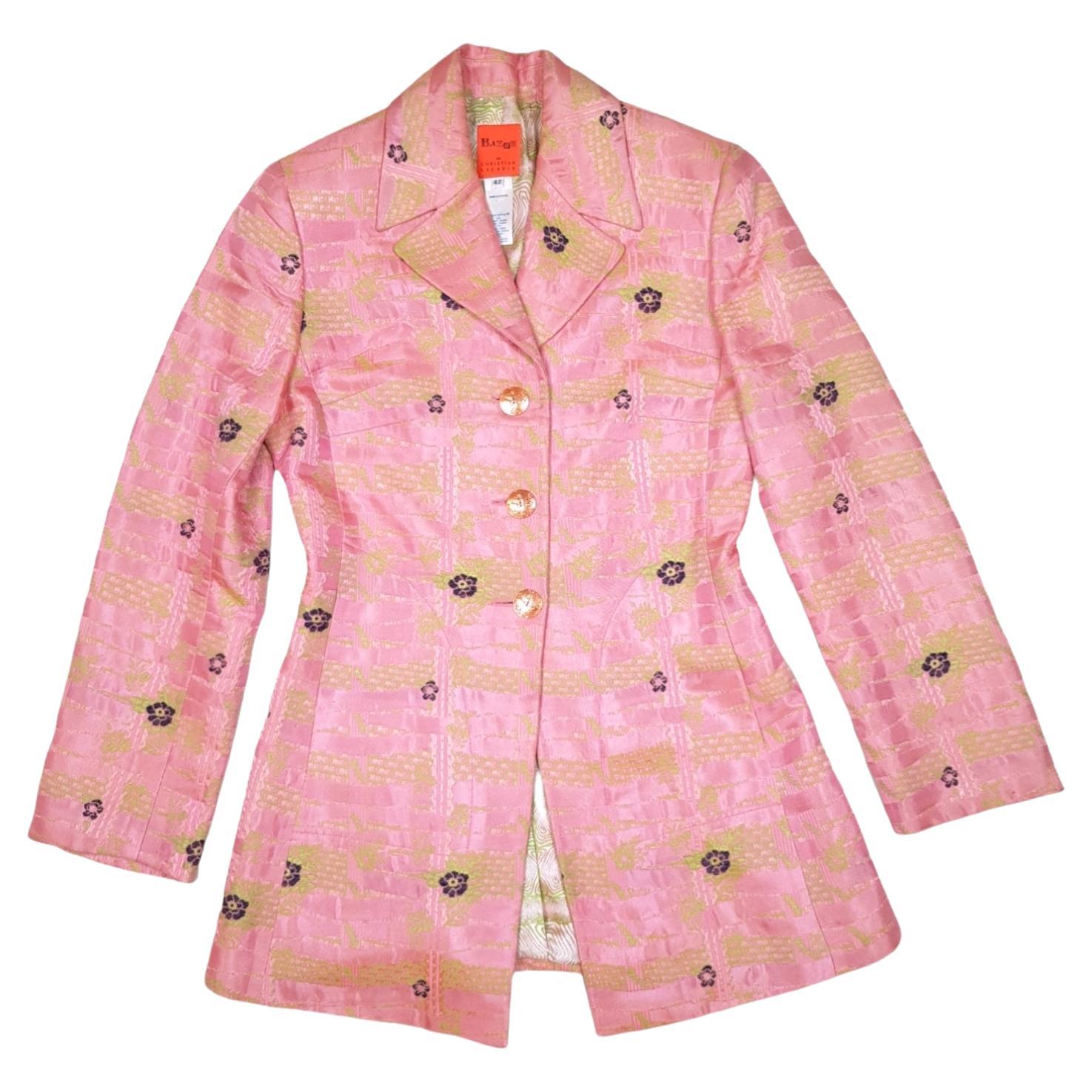 CHANEL Boutique Pink Double Breasted Jacket Fuchsia Pink Size: 36 For Sale  at 1stDibs