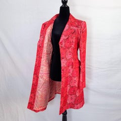 Christian Lacroix Bazar manteau rose avec motif floral y2k, 2000s