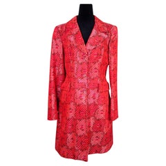 Christian Lacroix Bazar manteau rose avec motif floral y2k, 2000s
