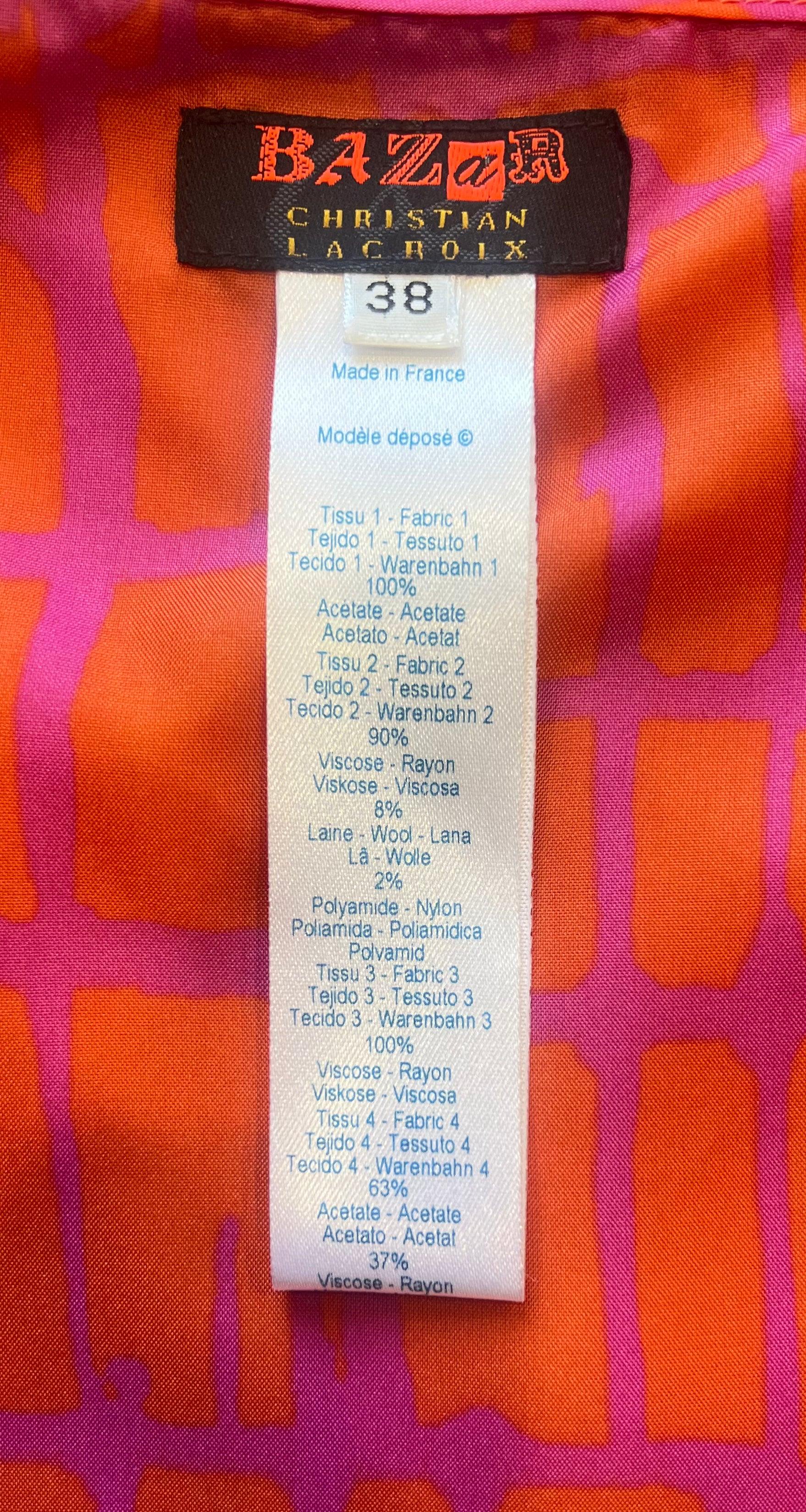 Christian Lacroix Bazar Karmesinroter Samtrock mit mehreren Designs, 1990er Jahre im Zustand „Neu“ im Angebot in Los Angeles, CA