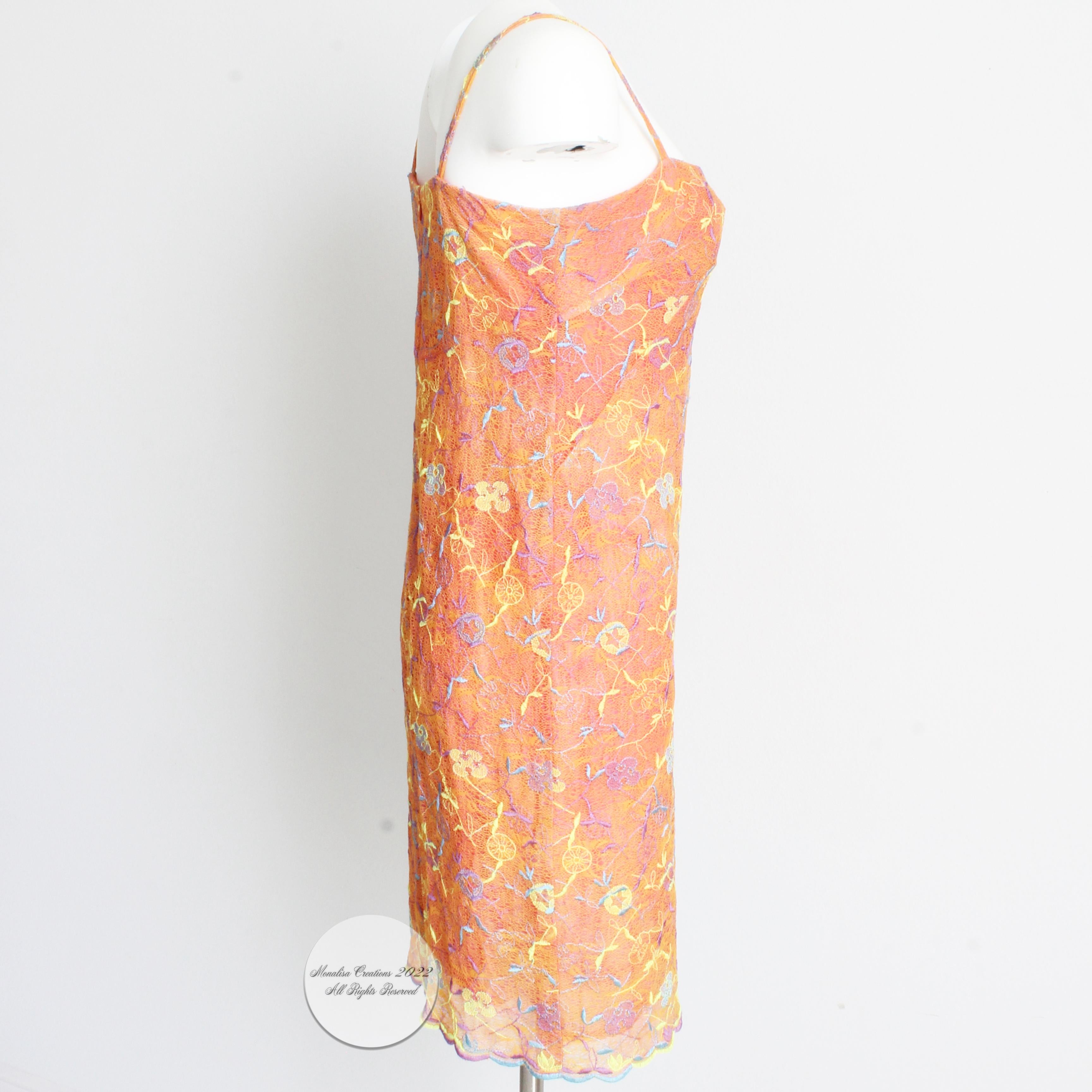 Christian Lacroix Bazar Sundress Colorful Sheath Embroidered Sleeveless  1