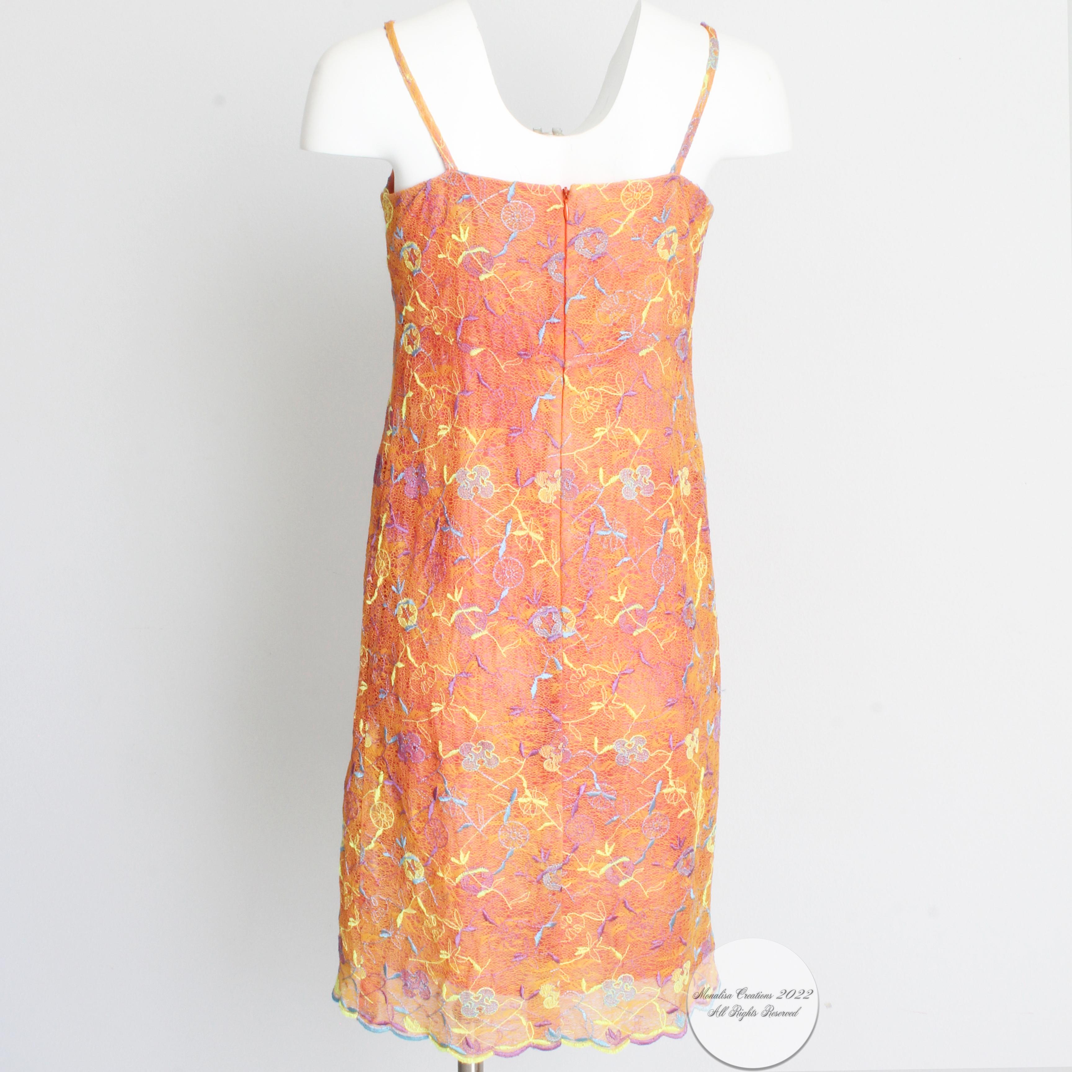 Christian Lacroix Bazar Sundress Colorful Sheath Embroidered Sleeveless  2