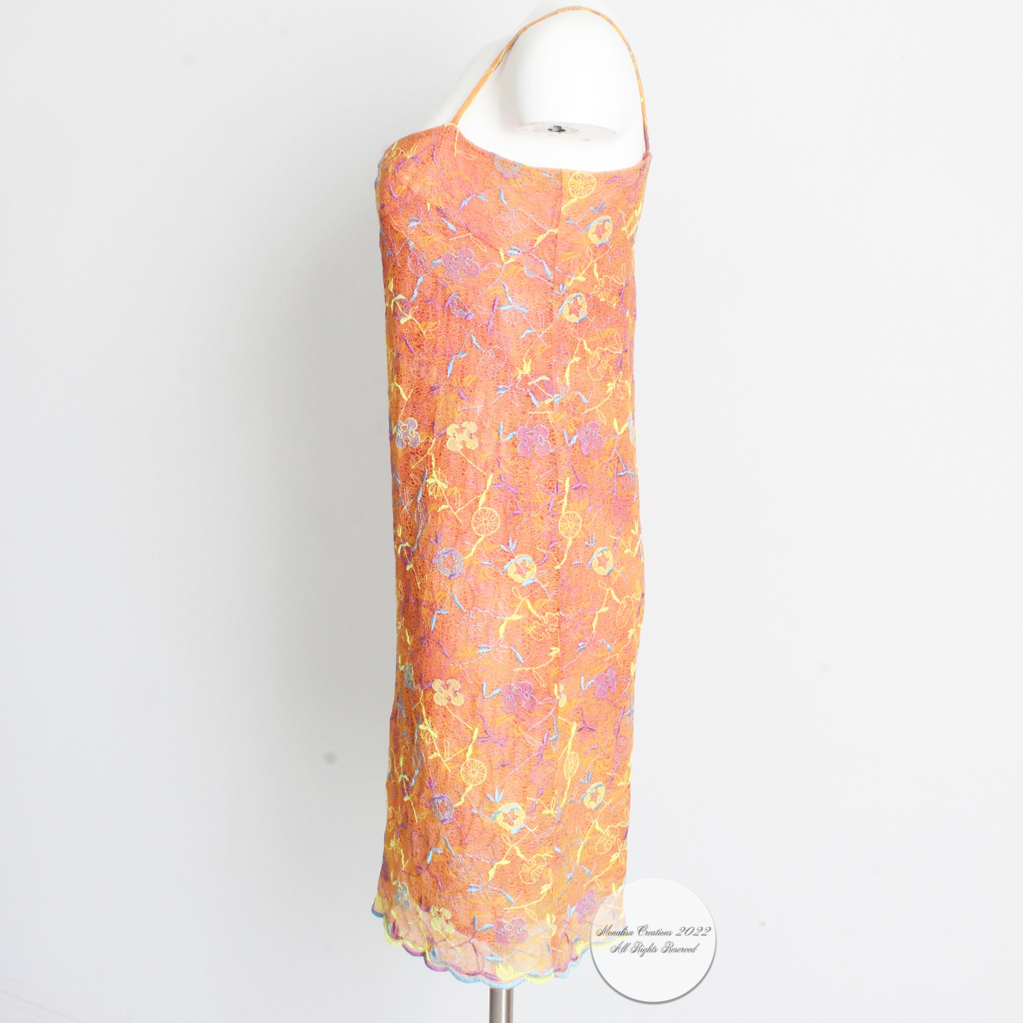 Christian Lacroix Bazar Sundress Colorful Sheath Embroidered Sleeveless  3