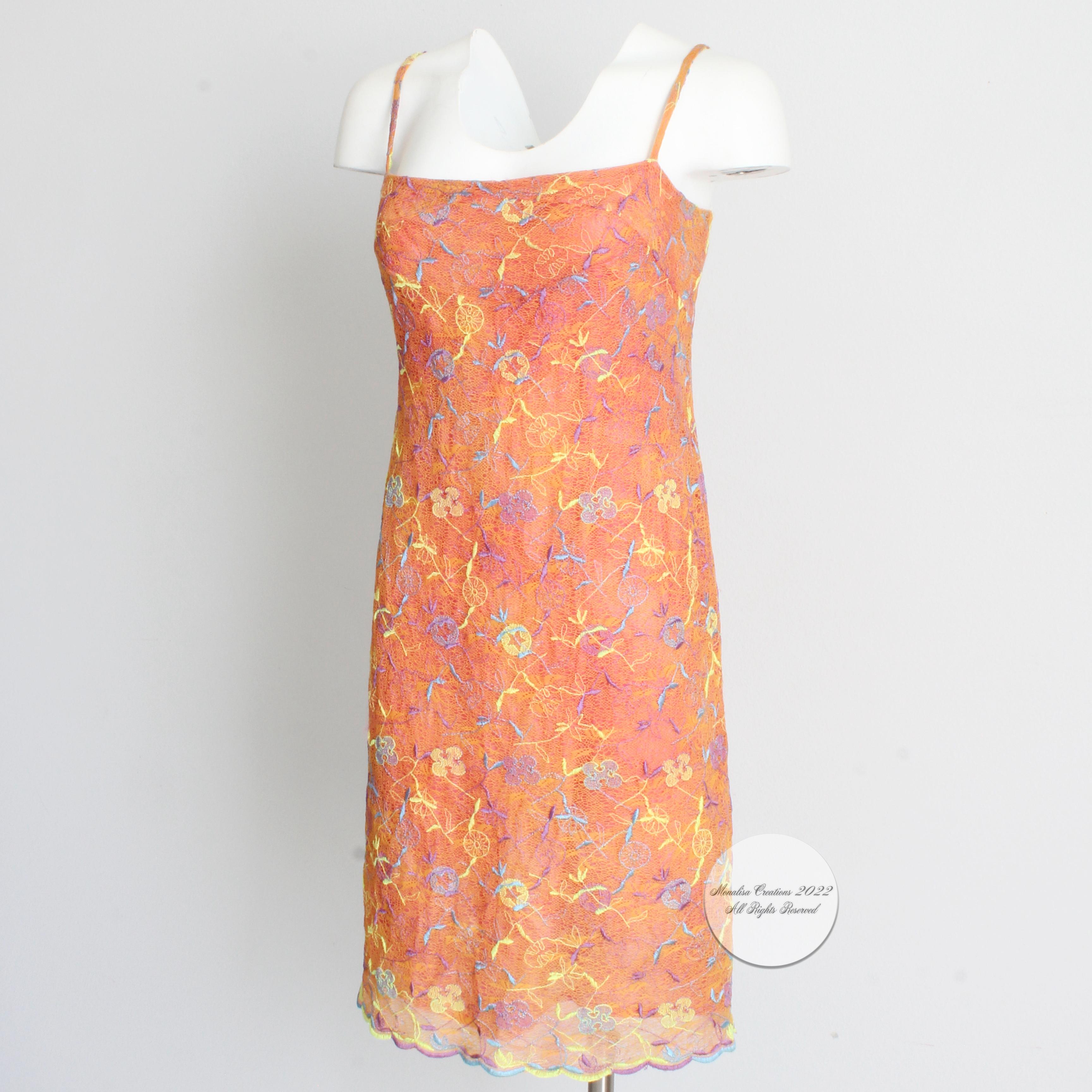 Christian Lacroix Bazar Sundress Colorful Sheath Embroidered Sleeveless  4
