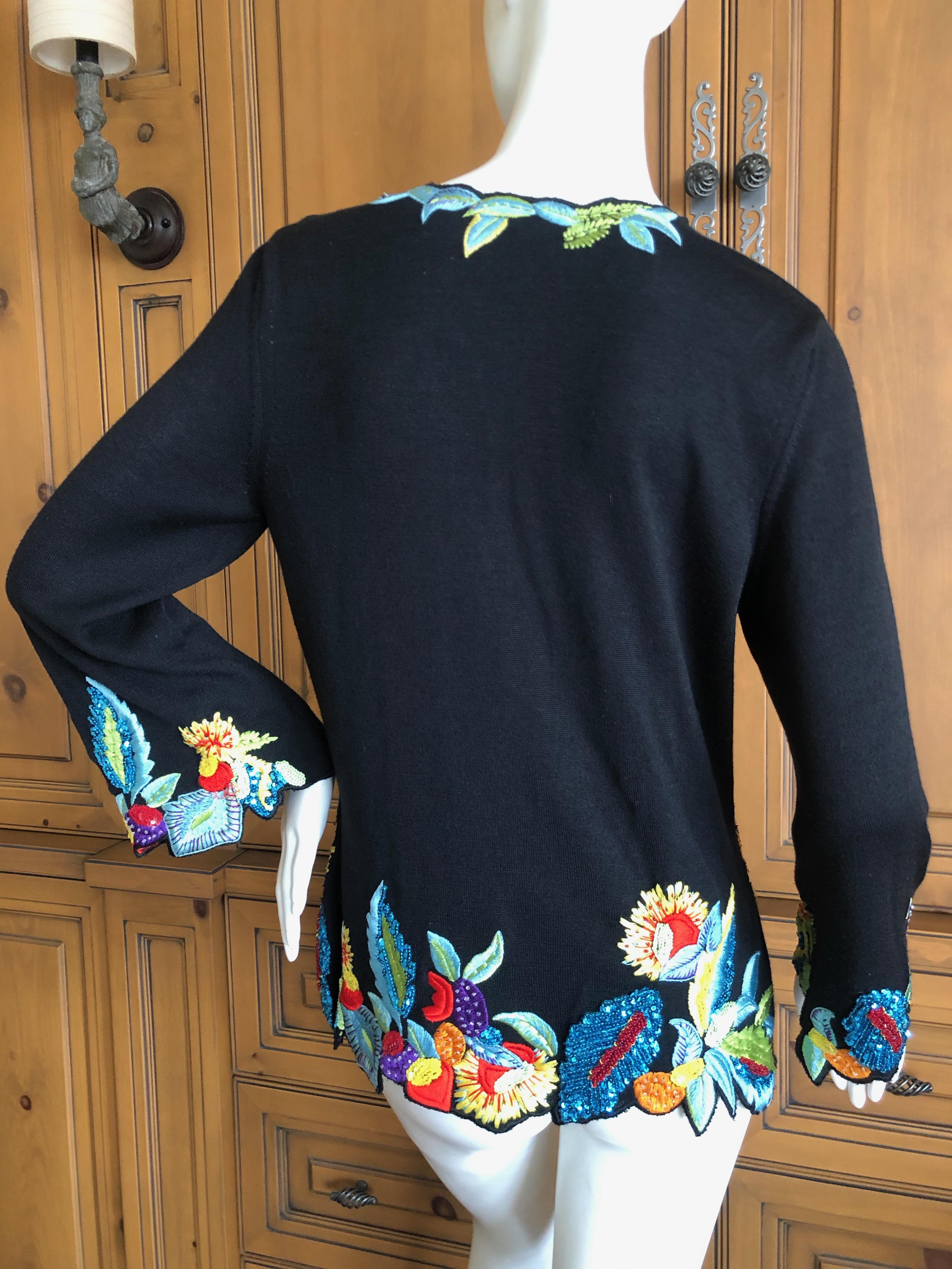 floral cashmere sweater