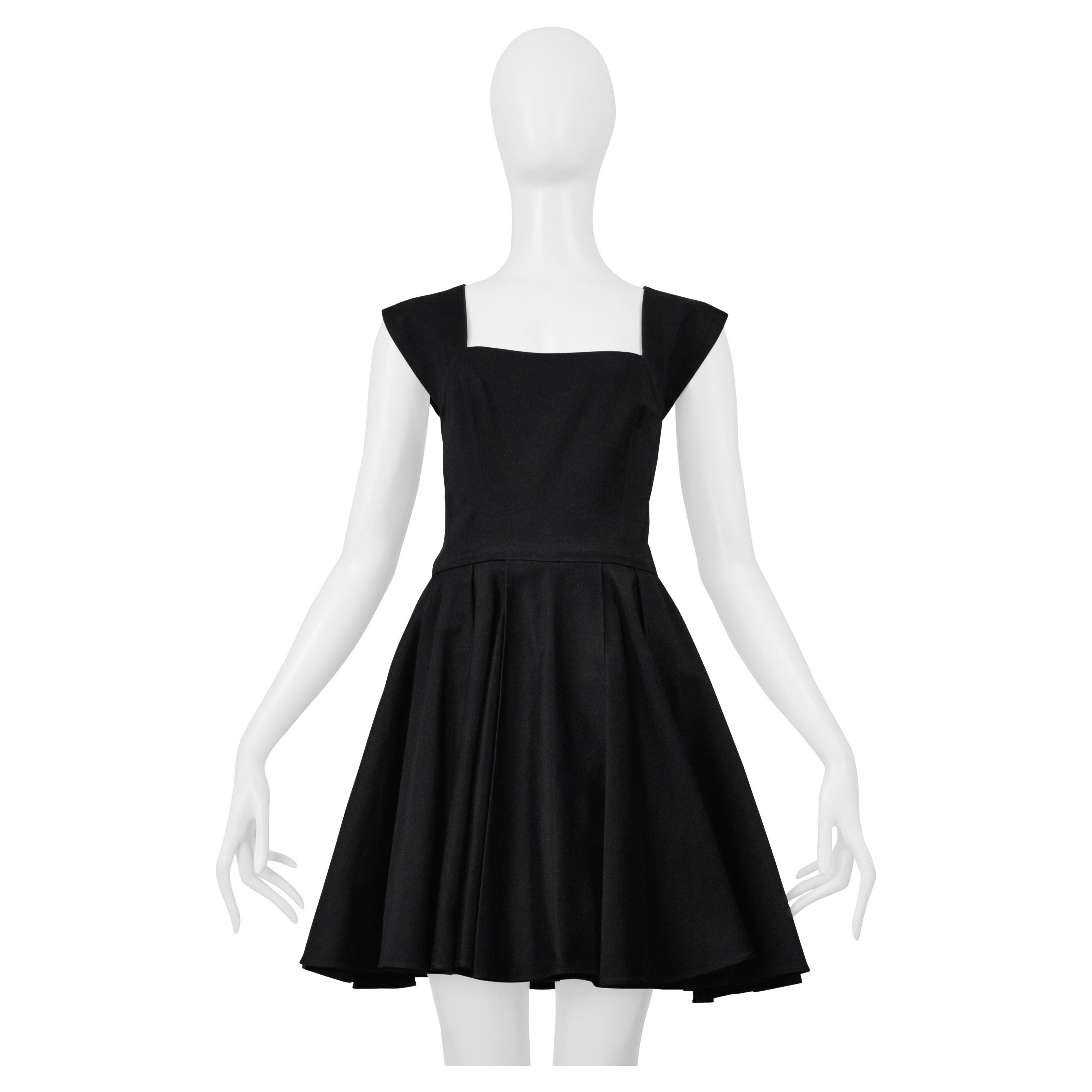 Mini abito in cotone nero di Christian Lacroix