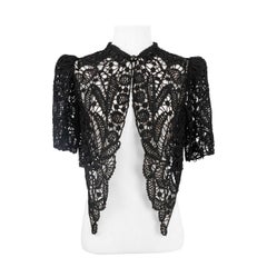 Christian Lacroix Top nero all'uncinetto