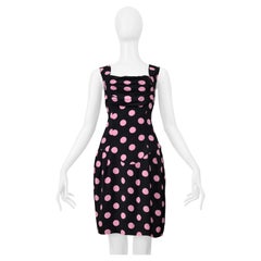 Christian Lacroix Vestito nero con pois rosa