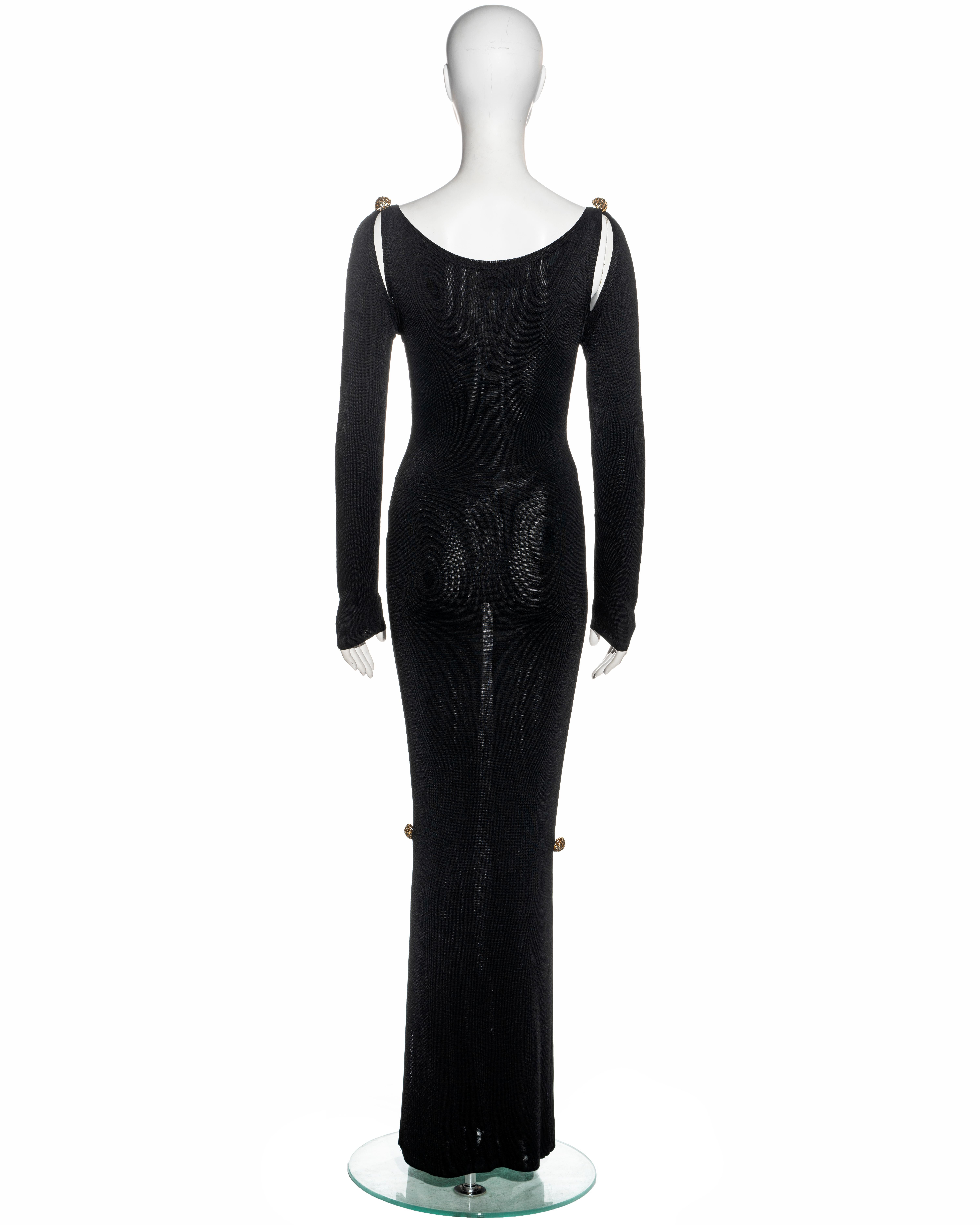 Christian Lacroix black evening dress with crystal ornaments, fw 1992 4