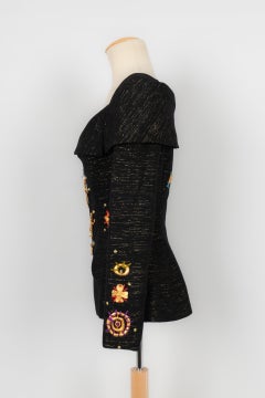 Christian Lacroix Black Jacket with Golden Lurex Yarns Winter, 1993