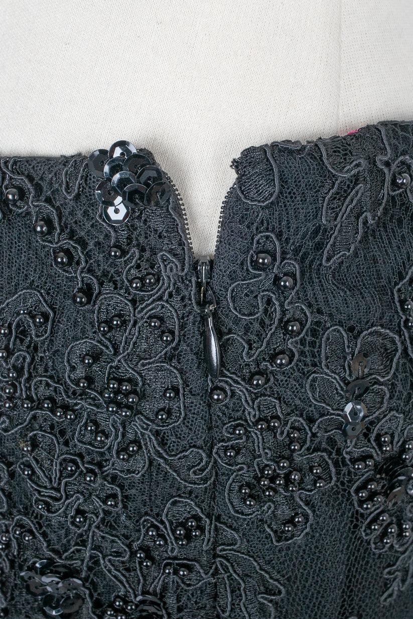 Christian Lacroix Black Lace Skirt  For Sale 2