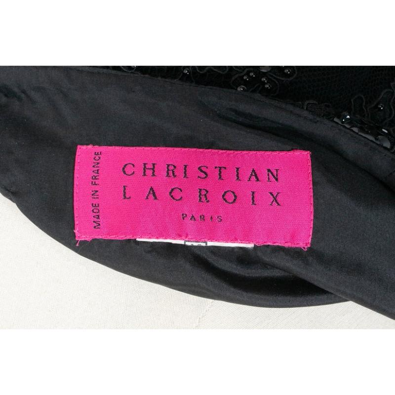 Christian Lacroix Black Lace Skirt  For Sale 3