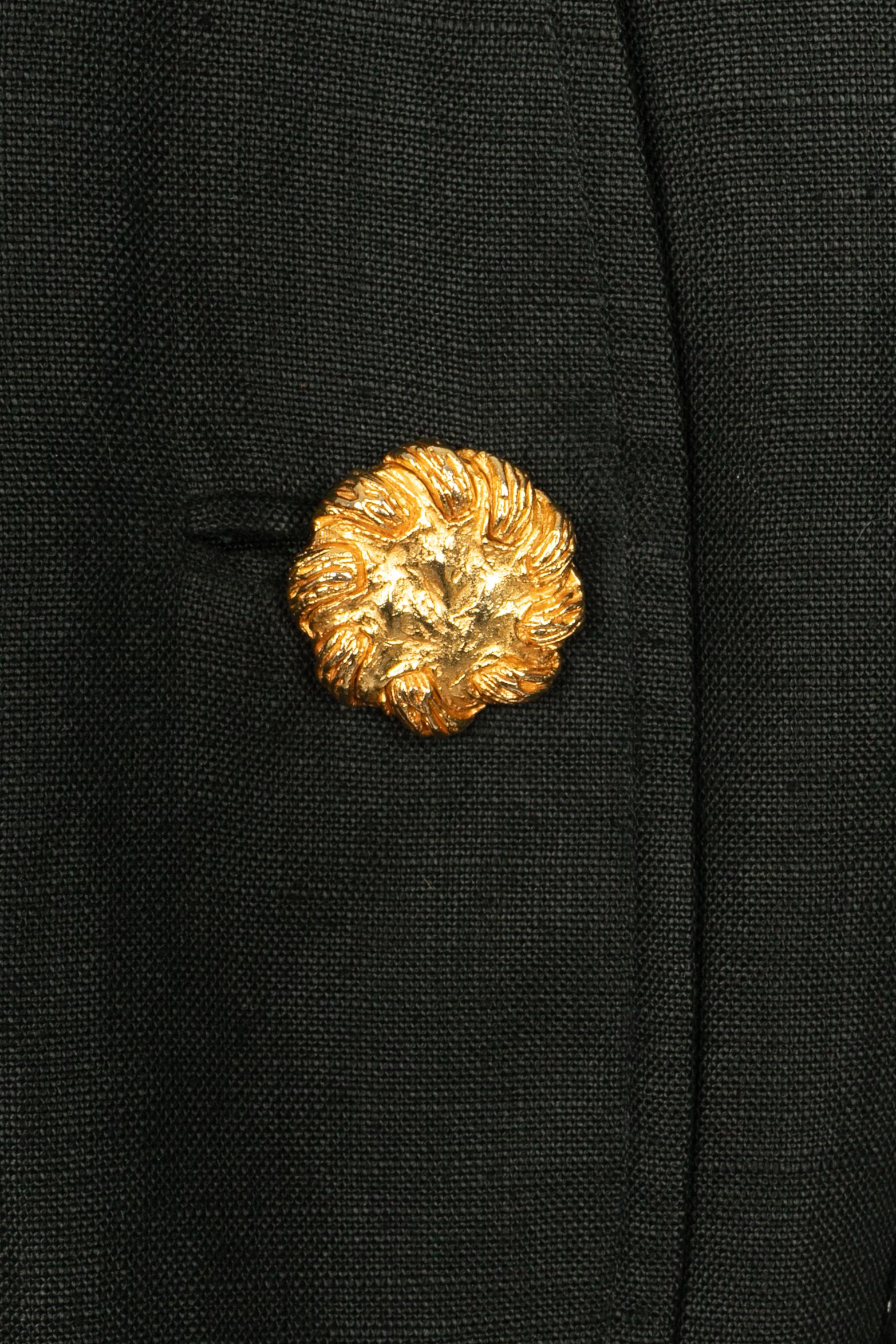 Christian Lacroix Schwarze Leinenjacke 1990er Jahre Damen im Angebot