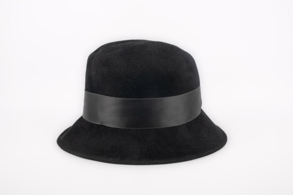 Women's Christian Lacroix Black Moleskin Hat For Sale