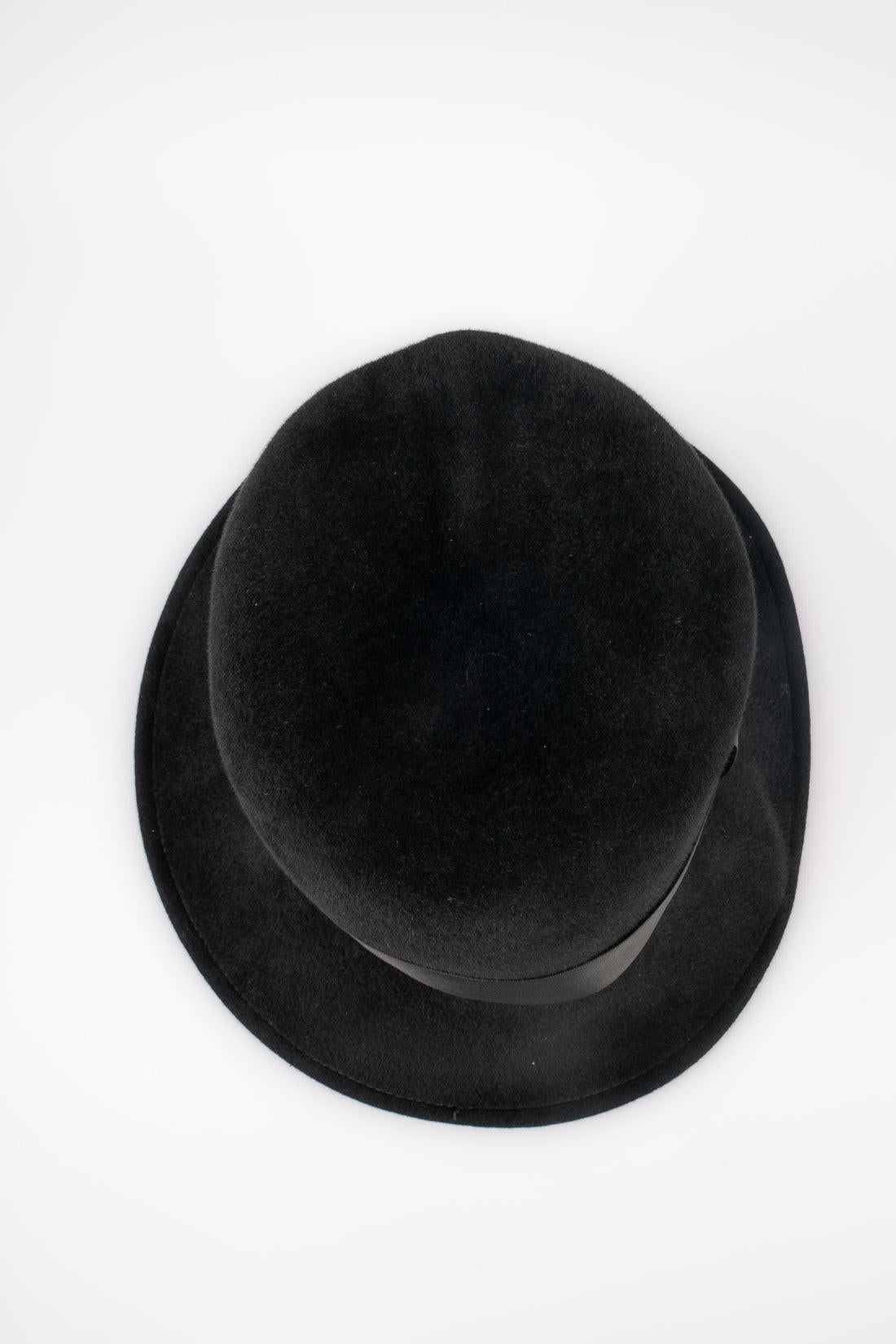 Christian Lacroix Black Moleskin Hat For Sale 2